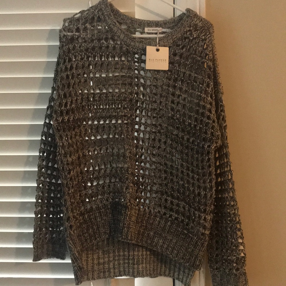 Blu pepper cable knit sweater
